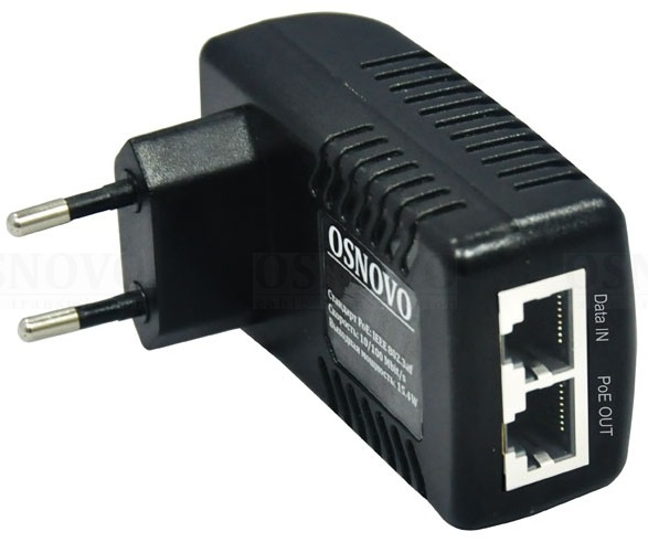 Инжектор PoE Osnovo Midspan-1/151G 10/100/1000BASE-T 15.4Вт 100-240В(АС)