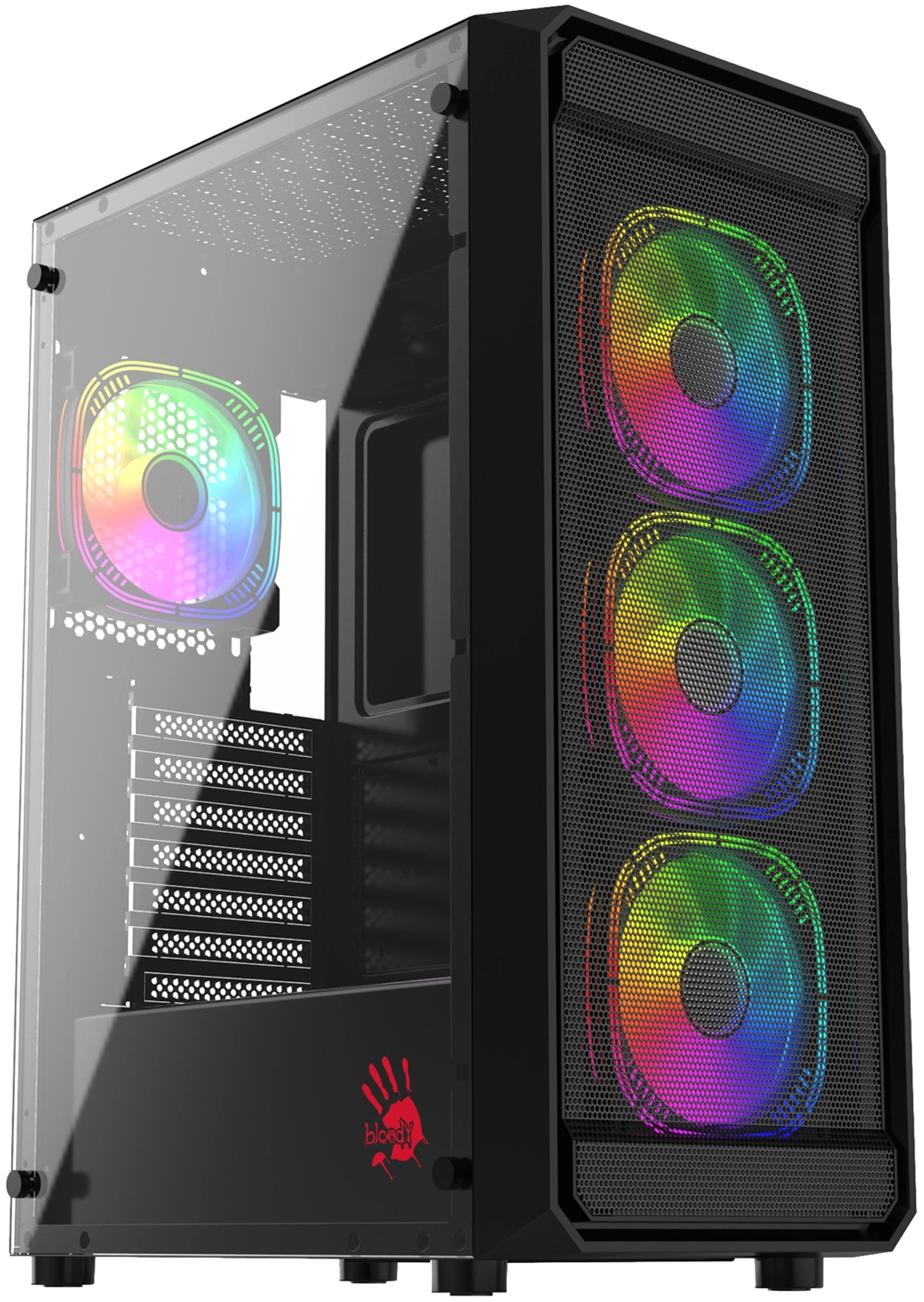 Корпус Bloody BD-CC114 черный без БП ATX 8x120mm 1xUSB2.0 1xUSB3.0 audio bott PSU
