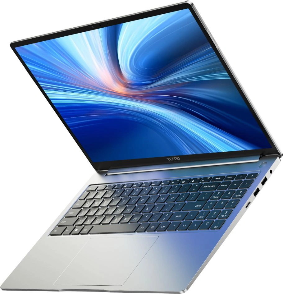 Ноутбук Tecno MegaBook T16 Core i5 13420H 16Gb SSD512Gb Intel UHD Graphics 16" IPS FHD+ (1920x1200) Windows 11 Home 64 silver WiFi BT Cam 6460mAh (T16RA-NES1)