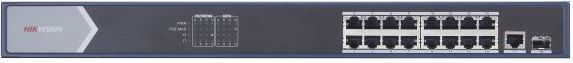 Коммутатор Hikvision DS-3E0518P-E (L2) 17x1Гбит/с 1SFP 16PoE 16PoE+ 230W неуправляемый