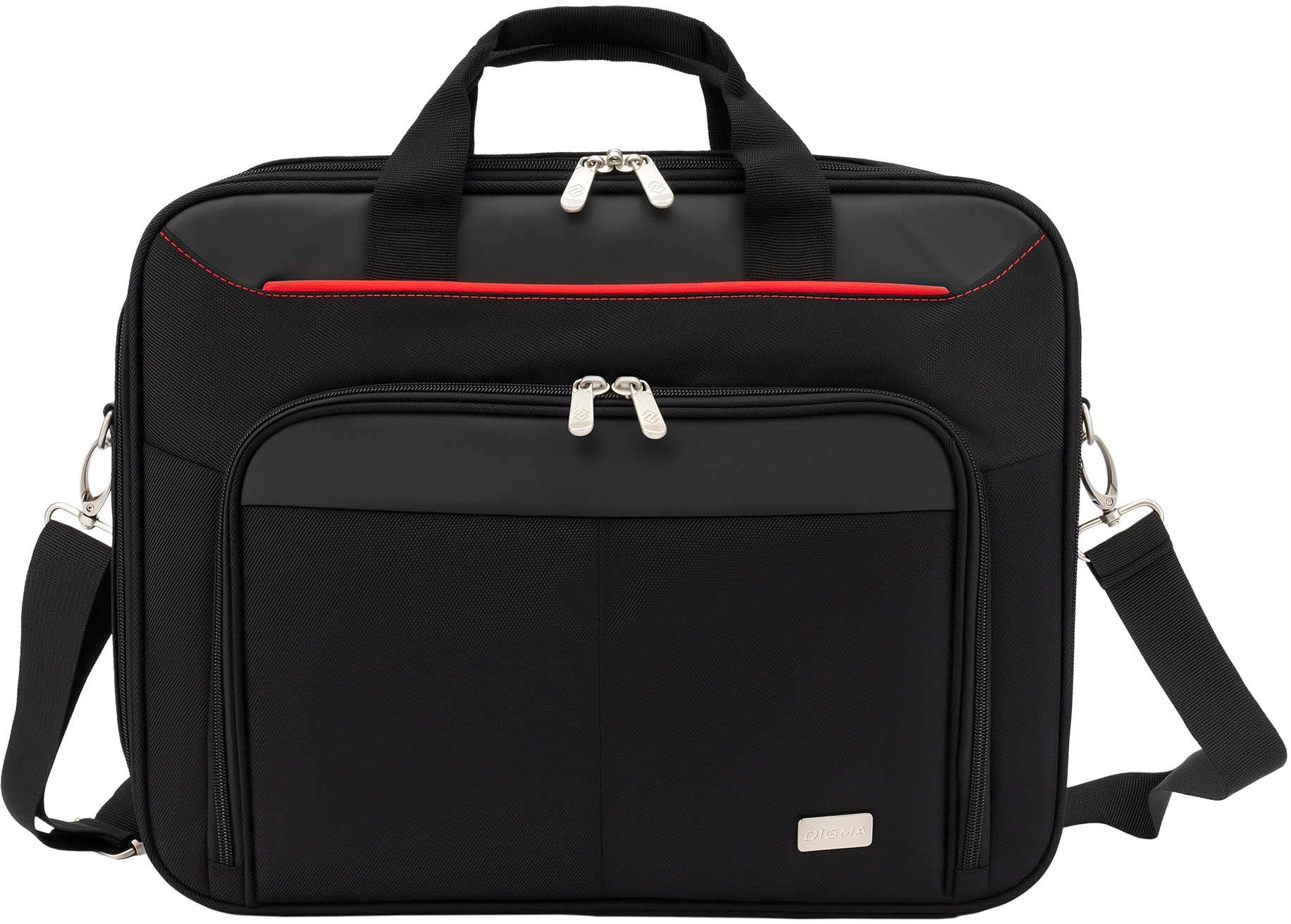 Сумка для ноутбука 15.6" Digma HC-212 черный/красный полиэстер (HC212BKR)