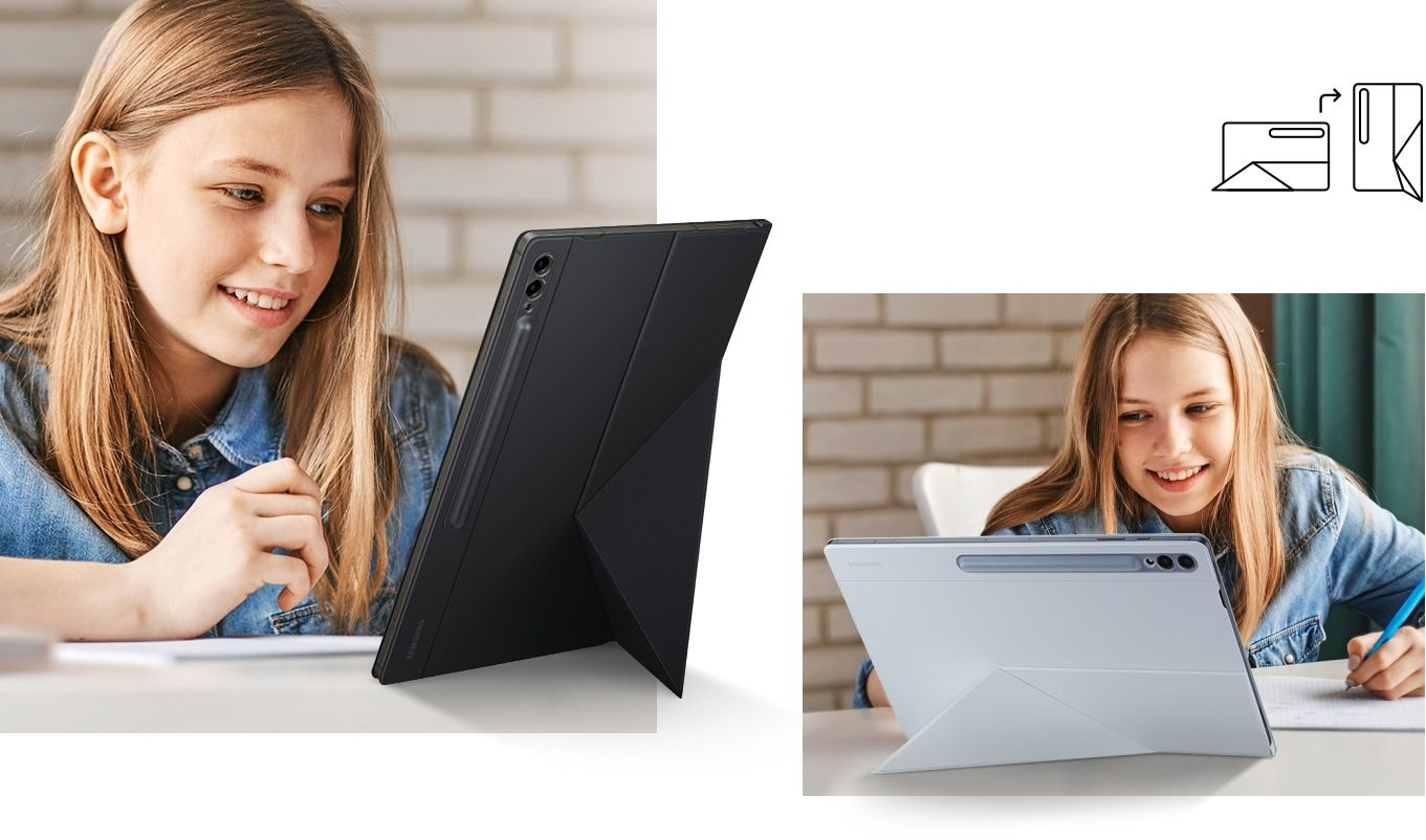 Чехол Samsung для Samsung Galaxy Tab S9/S9 FE/S10 FE Smart Book Cover полиуретан черный (EF-BX710PBEGRU)