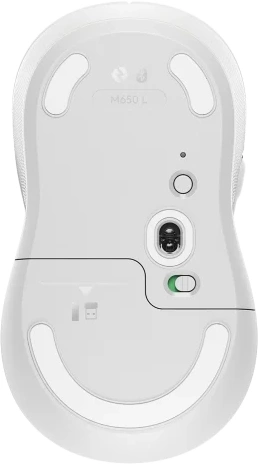 Мышь Logitech M650 L белый оптическая 4000dpi silent беспров. BT/Radio USB 5but (910-006389)