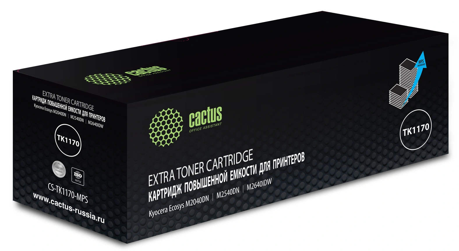 Картридж лазерный Cactus CS-TK1170-MPS TK-1170 черный (12000стр.) для Kyocera Ecosys M2040DN/M2540DN/M2640IDW с чипом