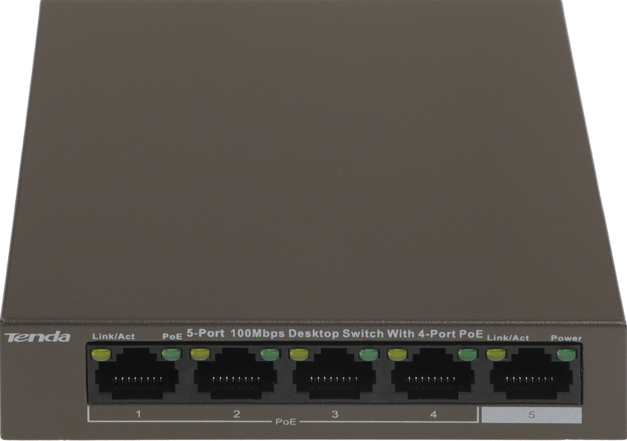 Коммутатор Tenda TEF1105P-4-63W (L2) 5x100Мбит/с 4PoE 58W неуправляемый