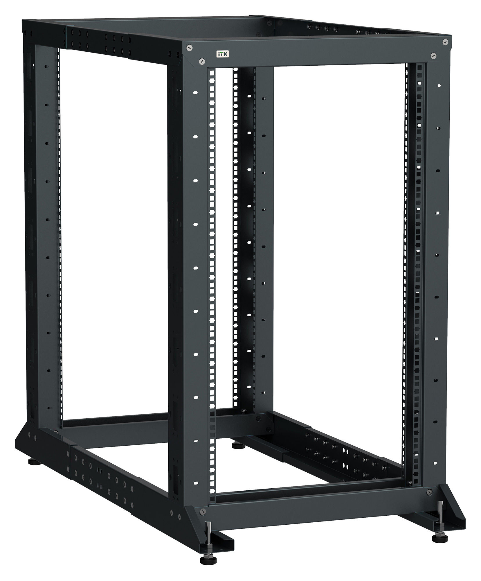Стойка двухрамная ITK Linea LF05-42U61-2GM 42U 600ммX1000мм 700кг черный