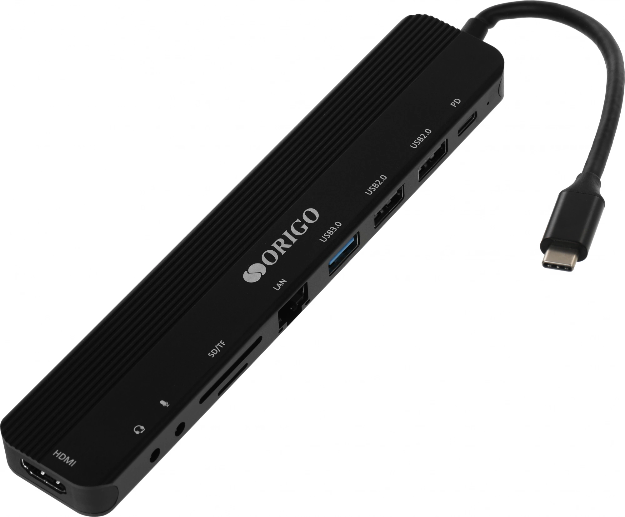 Разветвитель USB-C Origo OU3350SNPD 3порт. черный (OU3350SNPD/A1A)