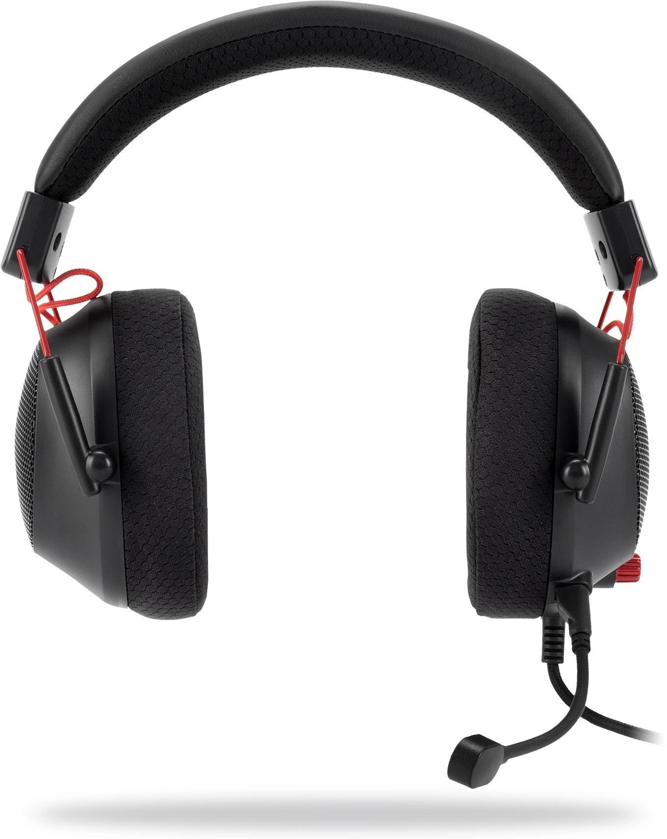 Наушники с микрофоном Оклик HS-L305G черный/красный 2м мониторные оголовье (2060511)