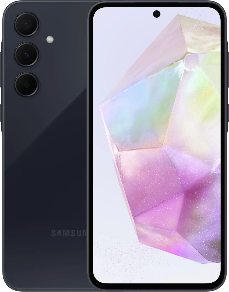 Смартфон Samsung SM-A356E Galaxy A35 5G 256Gb 8Gb темно-синий моноблок 3G 4G 2Sim 6.6" 1080x2340 Android 14 50Mpix 802.11 a/b/g/n/ac/ax NFC GPS GSM900/1800 GSM1900 Protect microSD max1024Gb