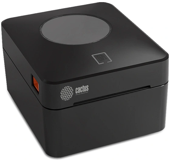 Термопринтер Cactus CS-TP-D410U 203dpi 160мм/с/USB для печ.этик. черный
