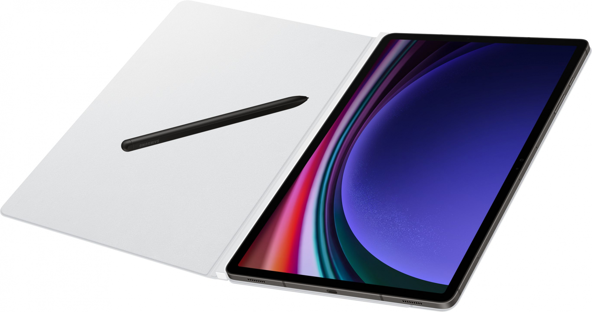 Чехол Samsung для Samsung Galaxy Tab S9+/S9 FE+/S10+ Smart Book Cover поликарбонат/полиуретан белый (EF-BX810PWEGRU)