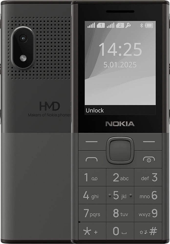 Мобильный телефон Nokia 150 DS TA-1716 темно-серый моноблок 2Sim 2.4" 240x320 Series 30+ GSM900/1800 Protect MP3 microSD max32Gb