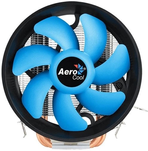 Устройство охлаждения(кулер) Aerocool Verkho 3 Plus Soc-AM5/AM4/1200/1700/1851 серебристый/синий 4-pin 18-27dB Al+Cu 125W 528gr Ret