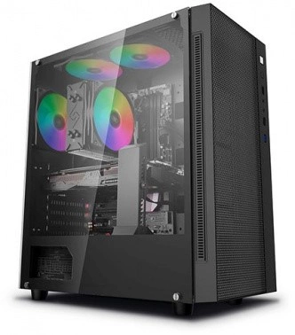 ПК IRU Game 520B5G TWR Ryzen 5 5600 (3.5) 16Gb SSD512Gb RX 6600 8Gb FreeDOS GbitEth 650W черный (RUS) (2061477)