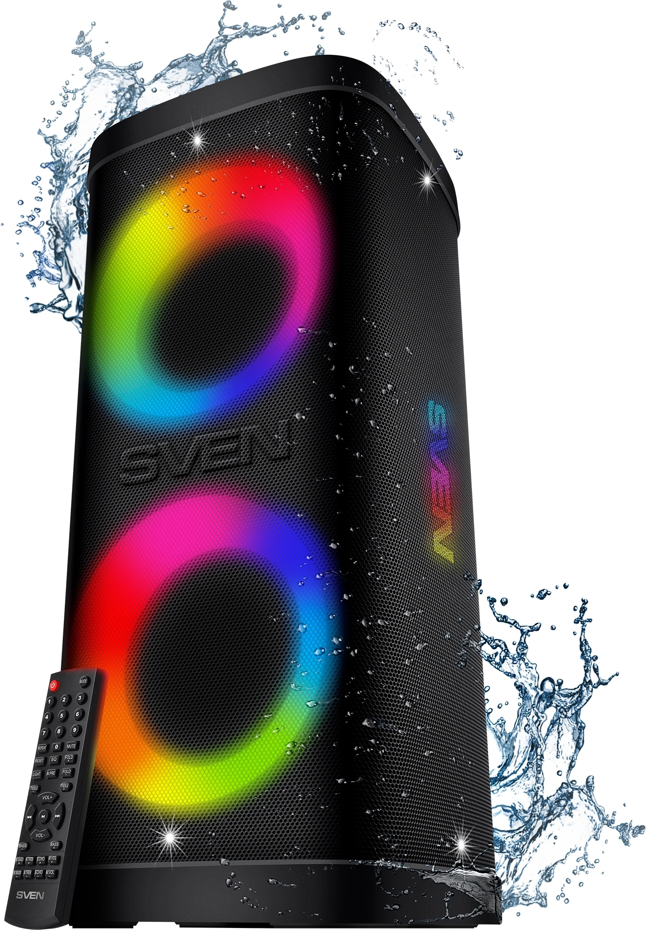 Колонка порт. Sven АС PS-950 черный 160W Mono BT/3.5Jack 8800mAh (SV-022396)