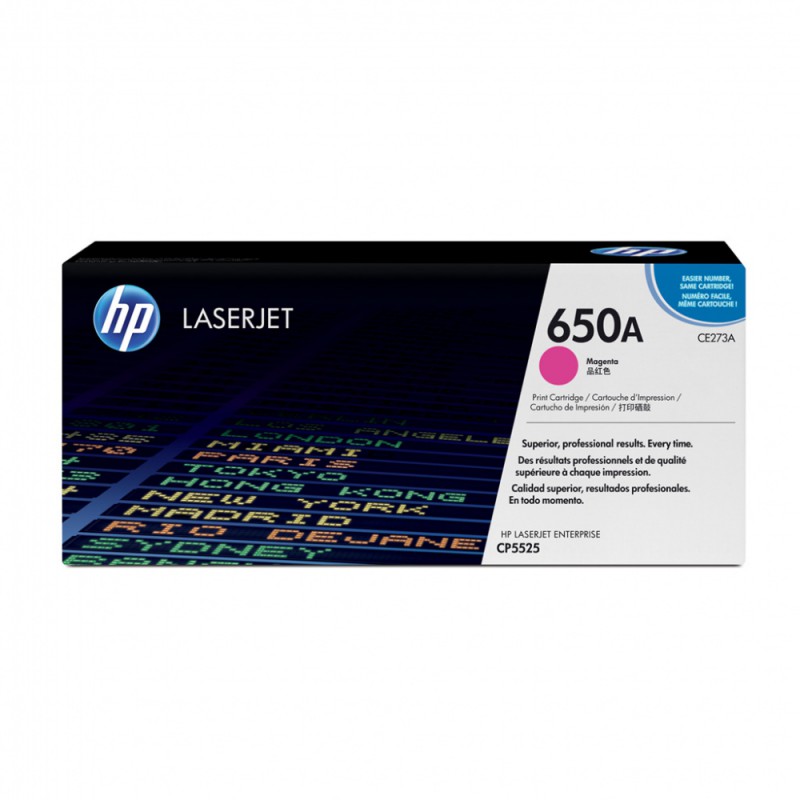 Картридж лазерный HP 650A CE273A пурпурный бар.в компл. (15000стр.) для HP LJ CP5520/5525