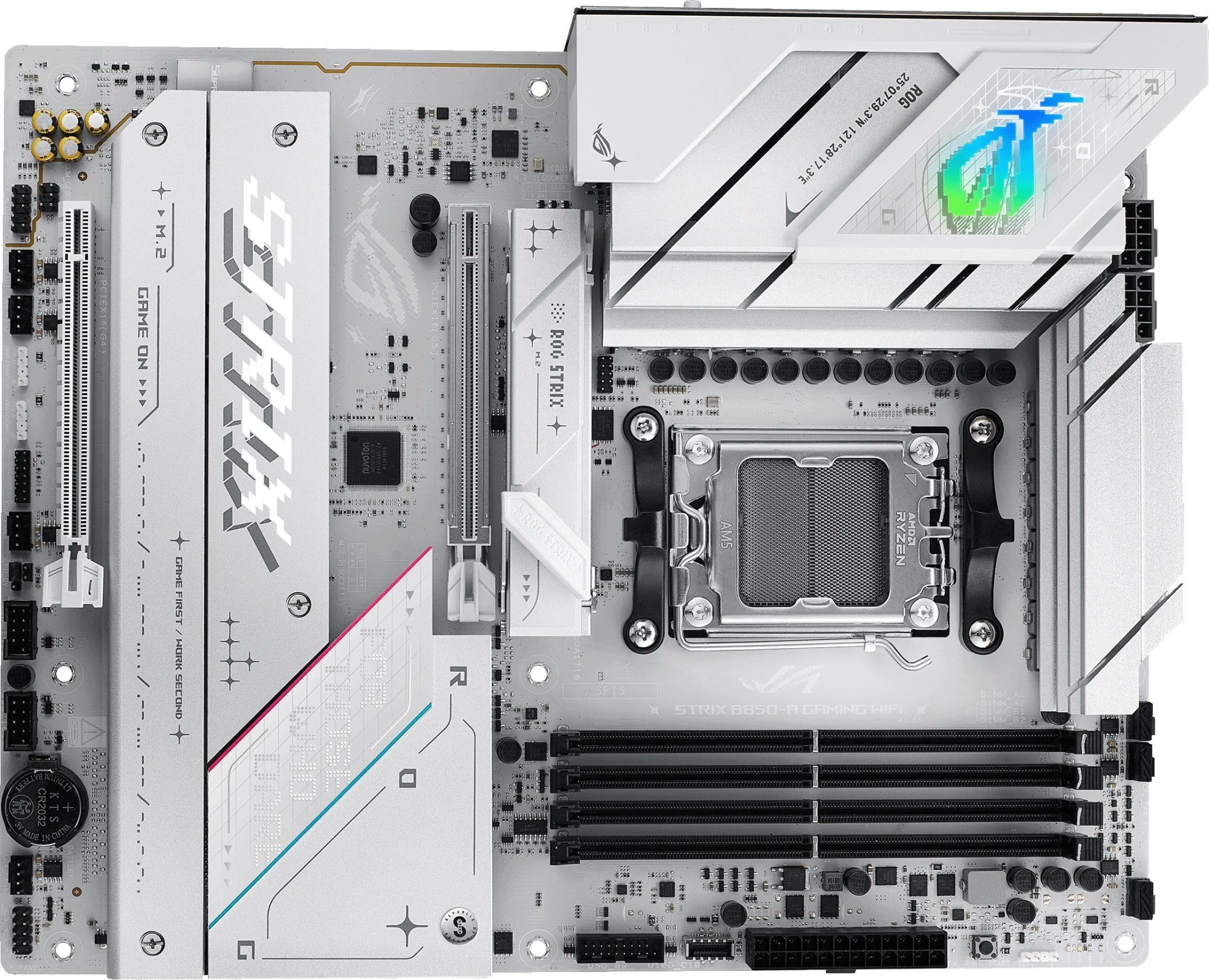 Материнская плата Asus ROG STRIX B850-A GAMING WIFI Socket AM5 AMD B850 4xDDR5 ATX AC`97 8ch(7.1) 2.5Gg RAID+HDMI+DP