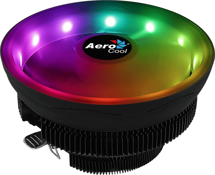 Устройство охлаждения(кулер) Aerocool Core Plus ARGB Soc-AM5/AM4/1200/1700/1851 черный 4-pin 15-25dB Al 110W 305gr Ret (CORE PLUS ARGB PWM 4P)