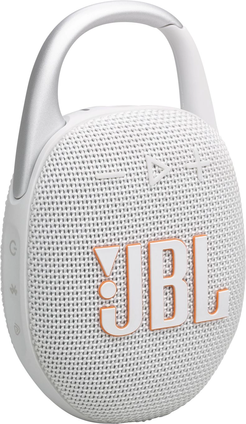 Колонка порт. JBL Clip 5 белый 7W Mono BT 10м 1400mAh