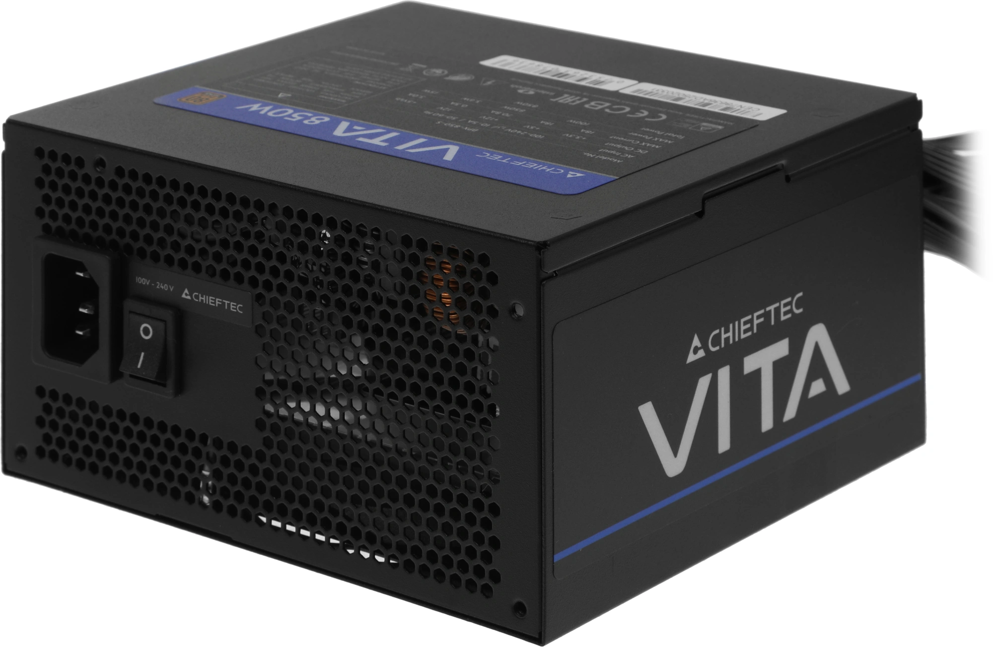Блок питания Chieftec ATX 850W Vita BPX-850-S Gen.5 half mod. 80+ bronze (20+4pin) APFC 120mm fan 6xSATA RTL