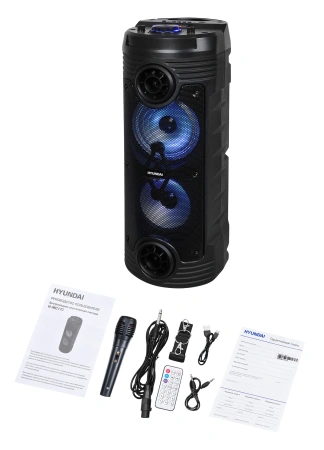Минисистема Hyundai H-MC170 черный 80Вт FM USB BT SD/MMC