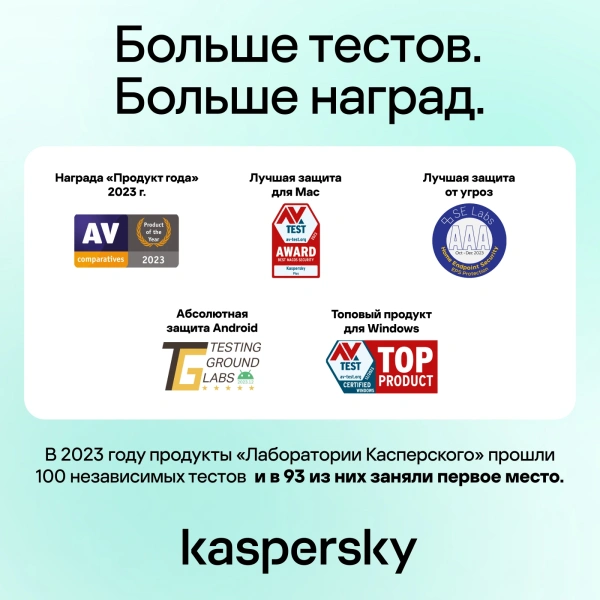 Программное Обеспечение Kaspersky Standard 1-Device 1 year Base Card (KL1041ROAFS)