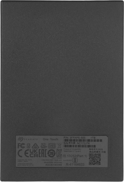Жесткий диск Seagate USB3.0 1TB STKY1000401 One Touch 2.5" серебристый