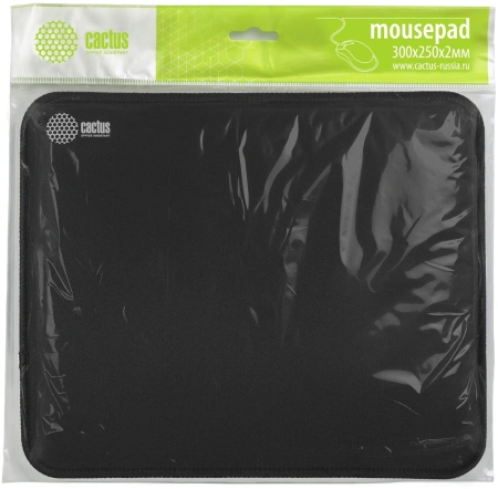Коврик для мыши Cactus Black черный 300x250x3мм (CS-MPC-D01M)