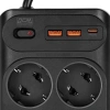 Сетевой фильтр Powercom SP-10 USB2A1СB 1.8м 1.8м (10 розеток) черный (коробка)