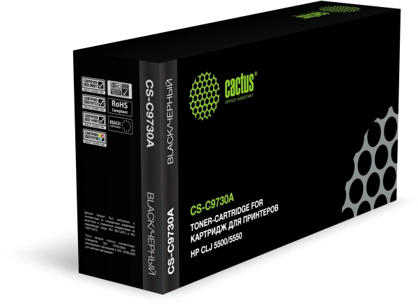 Картридж лазерный Cactus CS-C9730A черный (13000стр.) для HP CLJ 5500/5550
