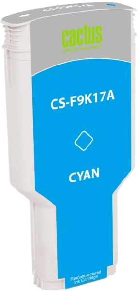 Картридж струйный Cactus CS-F9K17A 728XXL голубой (300мл) для HP DesignJet T730, T830 с чипом