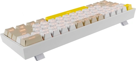 Клавиатура Redragon Fizz Pro механическая белый USB беспроводная BT/Radio Multimedia for gamer для ноутбука LED (72598) кабель 1.8м