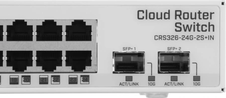 Коммутатор MikroTik CRS326-24G-2S+IN (L2) 24x1Гбит/с 2SFP+ управляемый