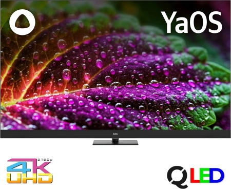 Телевизор QLED BBK 65" 65LED-8259/UTS2C (B) Яндекс.ТВ Frameless черный/черный 4K Ultra HD 60Hz DVB-T2 DVB-C DVB-S2 USB WiFi Smart TV (RUS)