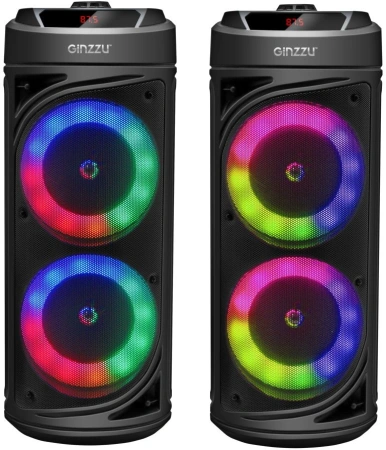 Мидисистема Ginzzu GM-229 черный 30Вт FM USB BT micro SD