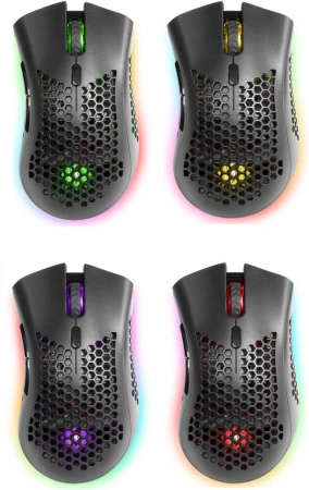 Мышь Defender Warlock GM-709L черный оптическая 2400dpi беспров. USB 7but (52709)