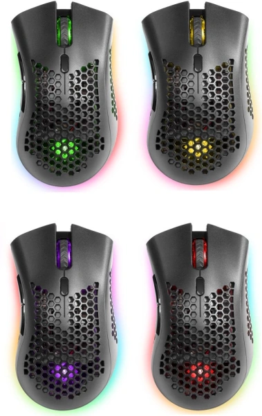 Мышь Defender Warlock GM-709L черный оптическая 2400dpi беспров. USB 7but (52709)