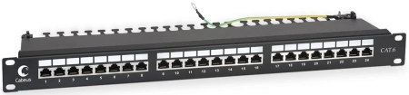 Патч-панель Cabeus PL-24-CAT.6-SH-DUAL 19" 1U 24xRJ45 кат.6 FTP