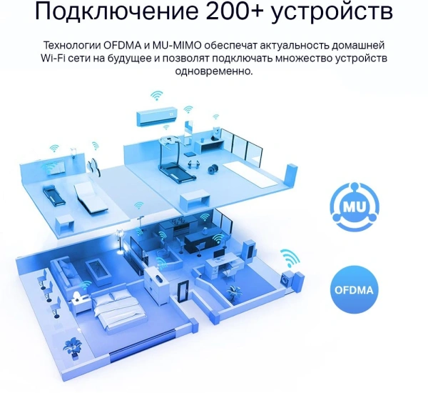 Роутер беспроводной TP-Link Archer AX73 AX5400 10/100/1000BASE-TX черный