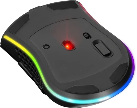 Мышь Defender Warlock GM-709L черный оптическая 2400dpi беспров. USB 7but (52709)