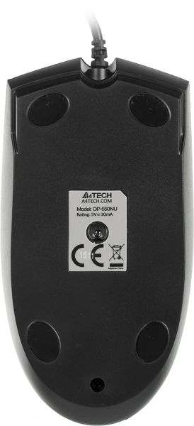 Мышь A4Tech V-Track Padless OP-550NU черный оптическая 1200dpi USB 3but