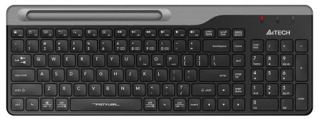 Клавиатура A4Tech FBK25 черный/серый USB беспроводная BT/Radio slim Multimedia (FBK25 BLACK)