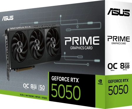 Видеокарта Asus PCI-E 5.0 PRIME-RTX5050-O8G NVIDIA GeForce RTX 5050 8Gb 128bit GDDR6 2677/20000 HDMIx1 DPx3 HDCP Ret