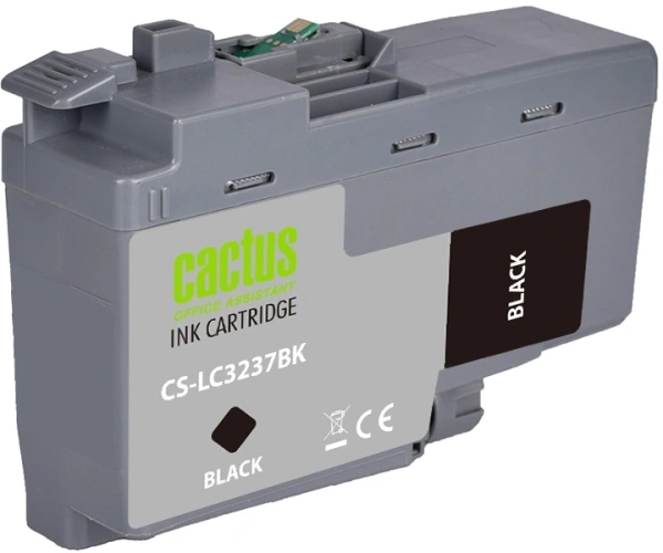 Картридж струйный Cactus CS-LC3237BK черный пигментный (65мл) для Brother HL-J6000DW/J6100DW с чипом