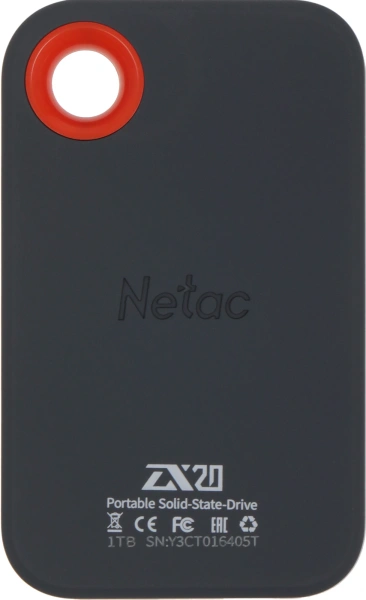Накопитель SSD Netac USB-C 1000Gb NT01ZX20-001T-32BL ZX20 2.5" синий