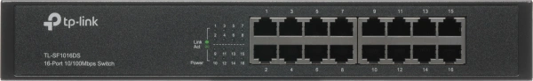 Коммутатор TP-Link TL-SF1016DS (L2) 16x100Мбит/с неуправляемый