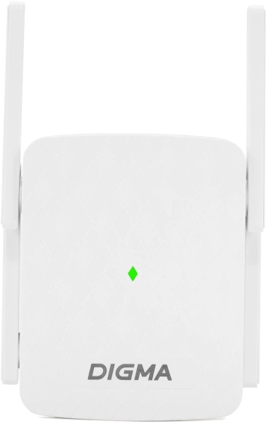 Повторитель беспроводного сигнала Digma D-WR310 (D-WR310V2) N300 Wi-Fi белый