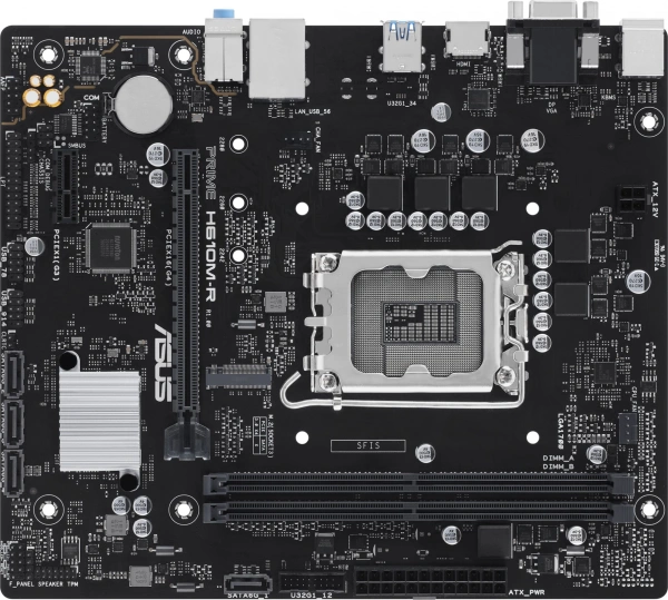 Материнская плата Asus PRIME H610M-R-SI Soc-1700 Intel H610 2xDDR5 mATX AC`97 8ch(7.1) GbLAN+VGA+HDMI+DP White Box