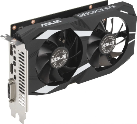Видеокарта Asus PCI-E 4.0 DUAL-RTX3050-O6G NVIDIA GeForce RTX 3050 6Gb 96bit GDDR6 1507/14000 DVIx1 HDMIx1 DPx1 HDCP Ret