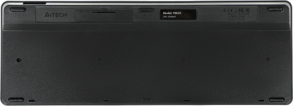 Клавиатура A4Tech FBK25 черный/серый USB беспроводная BT/Radio slim Multimedia (FBK25 BLACK)
